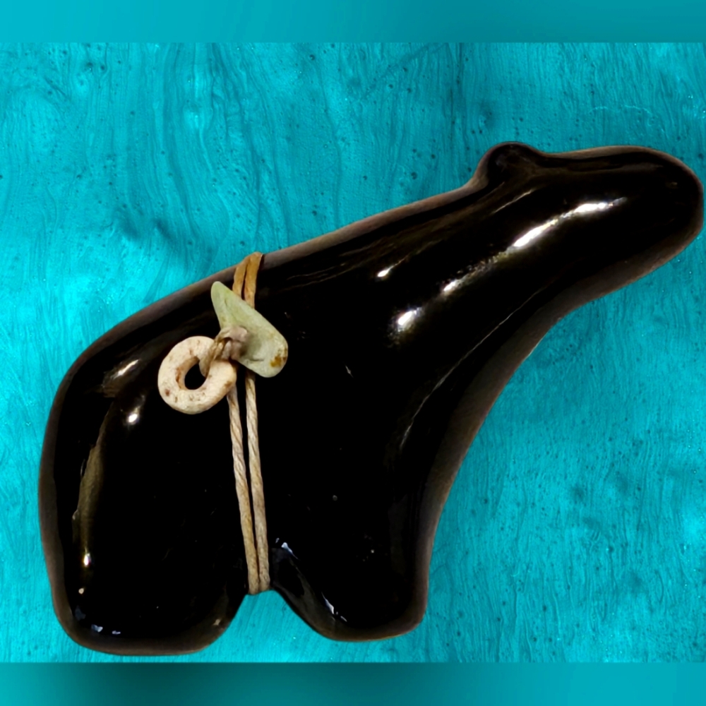 Vintage Black Bear Pin with Fetish
